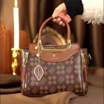 Винтажная сумка через плечо из ПУ, ретро-сумка через плечо, женская модная сумочка и кошелек коричневый