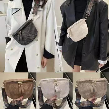 Винтажная сумка через плечо, регулируемая нагрудная сумка, новая роскошная сумка Half Moon