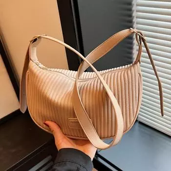 Винтажная сумка через плечо Женская плиссированная сумка через плечо Hobos розовый