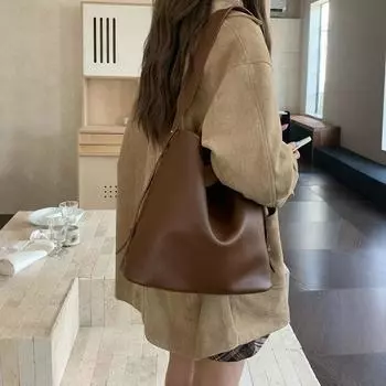 Винтажная сумка для поездок на работу Tidewater Bucket Bag All-in-one Crossbody Bag Tote Bag Lady коричневый