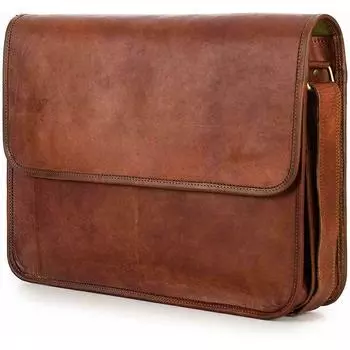Винтажная сумка-мессенджер для офиса, сумка через плечо для мужчин 12 x 16 x 5 in коричневый
