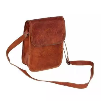 Винтажная сумка-мессенджер из натуральной кожи коричневого цвета для ноутбука, ручная работа, Genius 11 x 9 x 4 in коричневый
