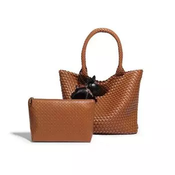 Винтажная сумка-тоут большой вместимости, стильная простая сумка ручной работы, мягкая сумка через плечо One Size