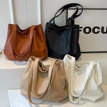 Винтажная сумка-тоут большой вместимости, женская модная сумка для путешествий, переносная сумка для студентов, сумка через плечо коричневый