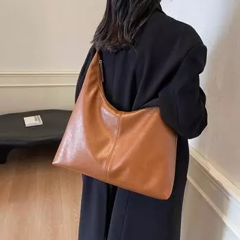 Винтажная сумка-тоут Commuter, большая вместимость, женская сумка через плечо из мягкой кожи кофейный