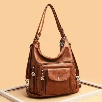 Винтажная сумка-тоут, модная брендовая женская кожаная сумка-мессенджер, дизайнерская сумка через плечо, женская сумка, большой женский кошелек красный