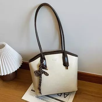 Винтажная сумка-тоут женская большая сумка для поездок на работу повседневная сумка через плечо для работы и шопинга коричневый