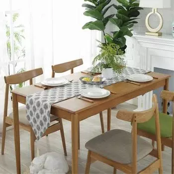 Винтажная свадебная хлопковая льняная скатерть с американским принтом дерева, коврик для журнального столика с флагом 30cm*220cm белый