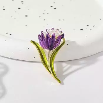 Винтажная темпераментная брошь-тюльпан для женщин и девочек, элегантная брошь-цветок, роскошный корсаж, аксессуары для одежды, подарки