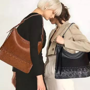 Винтажная тисненая сумка-мессенджер, нишевый этнический стиль, вместительная универсальная кожаная сумка через плечо для поездок на работу 31cm*15cm*31cm