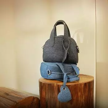 Винтажная тканевая сумка-бостон, повседневная, мягкая, однотонная, одно плечевая сумка через плечо, женская, простая сумка чёрный