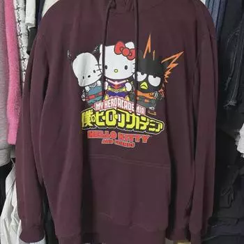 Винтажная толстовка Hiroaka Hello Kitty Brushed Hoodie L