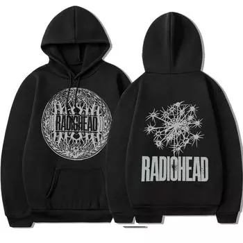 Винтажная толстовка с капюшоном для рок-группы Radiohead в стиле хип-хоп, толстовка с принтом музыкального альбома в стиле Харадзюку, уличная одежда унисекс, большие толстовки с длинными рукавами 2XL