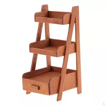 Винтажная трехслойная деревянная подставка для цветов, подставка для закусок 1:12 кукольных домиков, миниатюрные аксессуары, детская игрушка