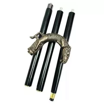 Винтажная трость - латунная ручка в виде конской головы, деревянная дизайнерская трость