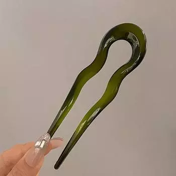 Винтажная U-образная заколка для волос для женщин и девочек, геометрическая черепаховая заколка для волос из ацетата, головной убор, модные палочки для волос, аксессуар для волос A1