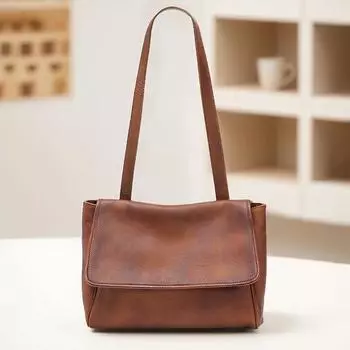 Винтажная универсальная сумка через плечо для женщин с текстурой Senior Commuter Crossbody Bag