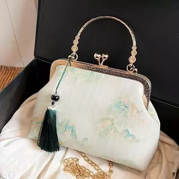 Винтажная вечерняя сумочка с кисточкой, застежка-молния, клатч с верхней ручкой для женщин, сумка через плечо, женская вечерняя сумочка для свадебной вечеринки