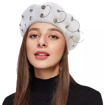 Винтажная восьмиугольная шляпа без полей шляпа художника-тыквы с индивидуальным куполом берет для девочки мандариновый