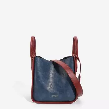 Винтажная высококачественная женская сумка из искусственной кожи, большая женская сумка через плечо, однотонная простая сумка, женская модная сумка-ведро