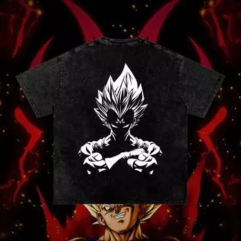 Винтажная выстиранная футболка для мужчин с японским аниме-принтом, повседневная, свободная, мужская футболка, уличная одежда, унисекс, хлопковые футболки M