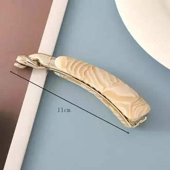 Винтажная заколка-банан с леопардовым принтом для женщин и девушек, элегантная заколка для хвостика, модная однотонная резинка для волос, инструменты для создания прически