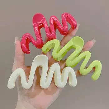 Винтажная заколка для волос цвета желе, большая заколка для волос в виде акулы, заколка для ванны, заколка для хвоста для женщин и девочек, заколка-коготь, аксессуары для волос