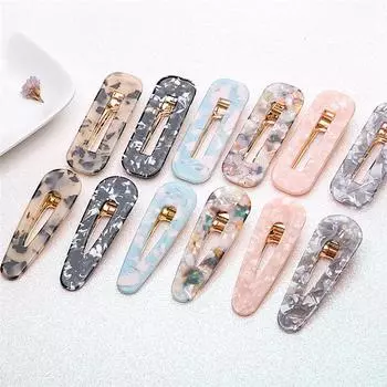 Винтажная заколка для волос из смолы с леопардовым принтом, золотая заколка для волос, женская заколка для девочек