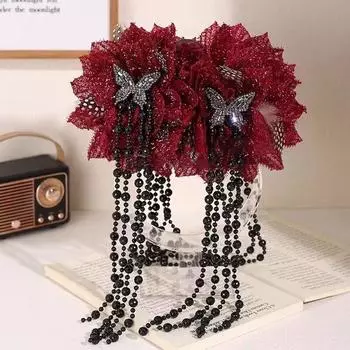 Винтажная заколка для волос с кисточками и цветами, изысканная цветочная заколка-акула, заколки для волос, женский темпераментный головной убор, аксессуары для волос, подарки для девочек