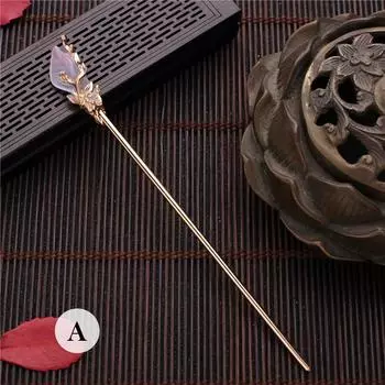 Винтажная заколка для волос в китайском стиле для женщин, металлическая глазурь, заколка для волос, заколка для волос A