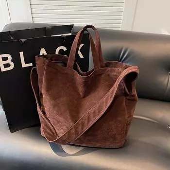 Винтажная замшевая сумка женская сумка через плечо коричневый