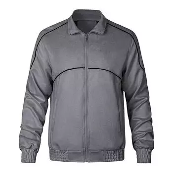 Винтажная замшевая ткань стрейч повседневная модная молодежная мужская куртка с лямками S чёрный