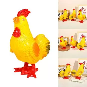 Винтажная заводная игрушка-петух, прыгающая в воздухе, розыгрыш, креативная винтажная заводная игрушка, коллекционный подарок, украшение для окна