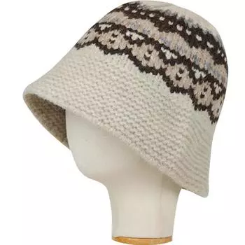 Винтажная жаккардовая вязаная шапка-рыбак, женская осенне-зимняя панама, теплая шерстяная шапка, шапка-тазик кофейный