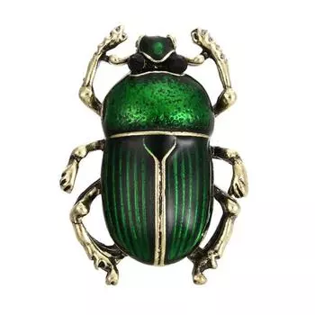 Винтажная женская эмалированная брошь в виде жука в форме животного, насекомое, булавка для женщин, шарф, вечерние украшения темно-синий