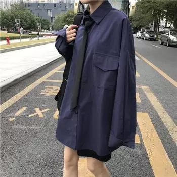 Винтажная женская блузка, свободная белая рубашка, женская длинная блузка с длинным рукавом для бойфрендов, Mujer с галстуком, повседневный отложной воротник S