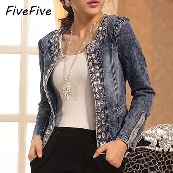 Винтажная женская джинсовая куртка Harajuku, повседневное синее, черное джинсовое пальто, весенне-осеннее корейское модное уличное пальто Demin XXXXL синий