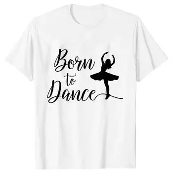 Винтажная женская футболка, модная танцевальная футболка с принтом для девочек, танцевальные балетные футболки с круглым вырезом и коротким рукавом, летняя женская одежда Harajuku S