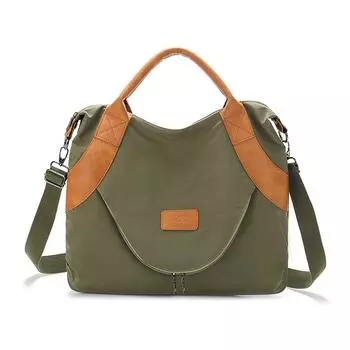 Винтажная женская сумка большой емкости на одно плечо Slant Straddle, винтажная нейлоновая сумка Postman Tote для женщин чёрный