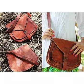 Винтажная женская сумка через плечо из натуральной козьей кожи, новая сумка-мессенджер 13 x 10 x 4 inches коричневый