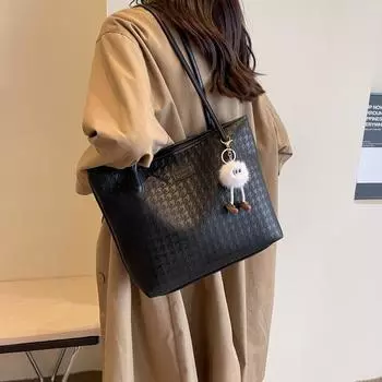 Винтажная женская сумка через плечо, сумка-тоут коричневый