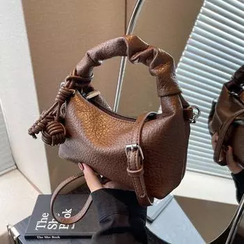 Винтажная женская сумка из искусственной кожи, модная мягкая сумка на молнии в европейско-американском стиле, кошельки и сумки через плечо для девочек