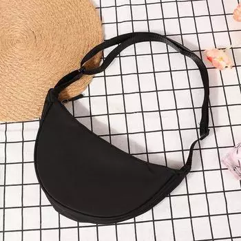 Винтажная женская сумка кроссбоди, нагрудная сумка, сумка на плечо в форме полумесяца, дорожная сумочка, сумка-мессенджер, регулируемый ремень, поясные сумки чёрный