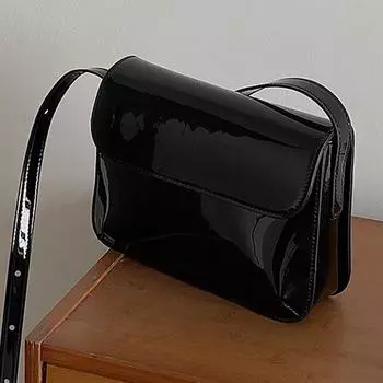 Винтажная женская сумка-мессенджер, модная маленькая квадратная сумка, простые повседневные сумки с регулируемыми ремнями из искусственной кожи, портативные сумки для покупок чёрный