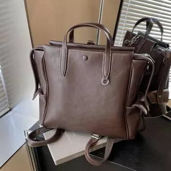 Винтажная женская сумка Pitot из растительного дубления, сумка для компьютера, портфель, большая вместительная сумка для поездок на работу, сумка-мессенджер коричневый