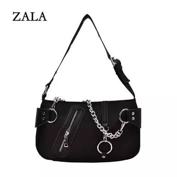 Винтажная женская сумка с цепочкой, роскошные дизайнерские сумки, нейлоновая сумка-мессенджер, ретро-тоут 27*17*6cm белый