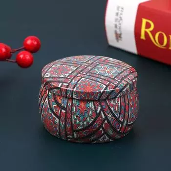 Винтажная жестяная банка для свечей, конфет, печенья, коробка для хранения сухих специй, подходящая для самостоятельного изготовления свечей, косметической мази, Рождество A1