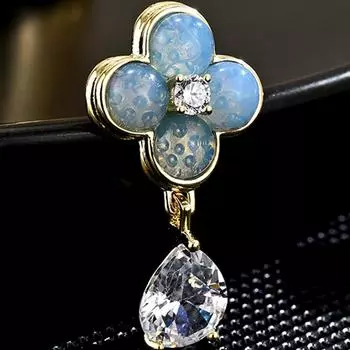 Винтажная золотая брошь-цветок булавка броши со стразами свадебные украшения