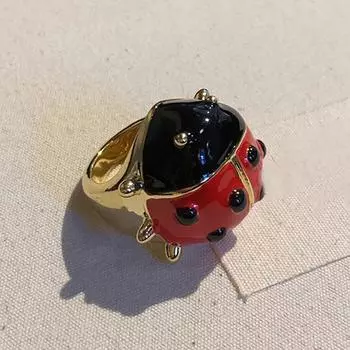 Винтажное эмалевое кольцо с насекомым, красочное милое кольцо с бабочкой и жуком, панк, Y2K украшение для женщин, подарок