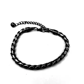 Винтажное цветное ожерелье из титановой стали с простой S-образной цепочкой, доминирующий тренд, универсальный браслет из нержавеющей стали, ювелирные изделия